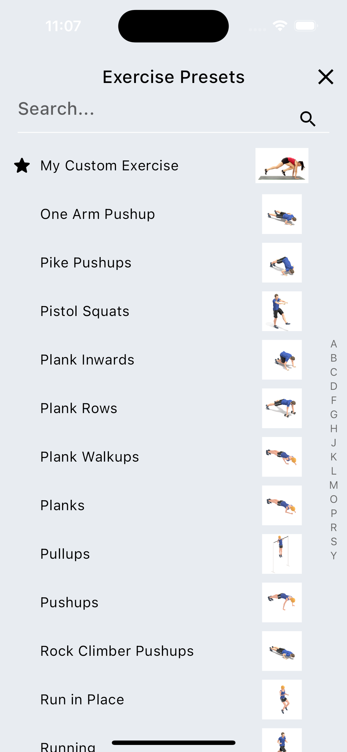 Use Presets or Save Exercises